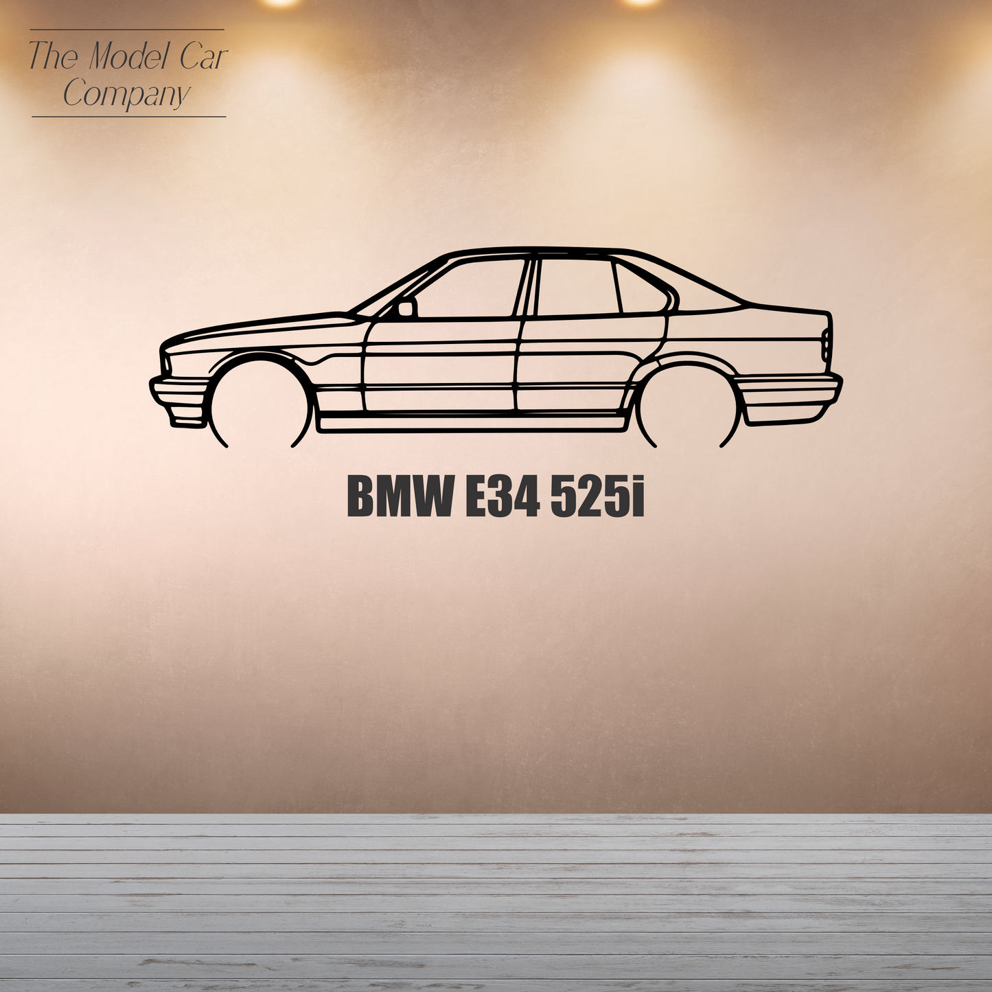 Wall Art Silhouette - BMW E34 525i