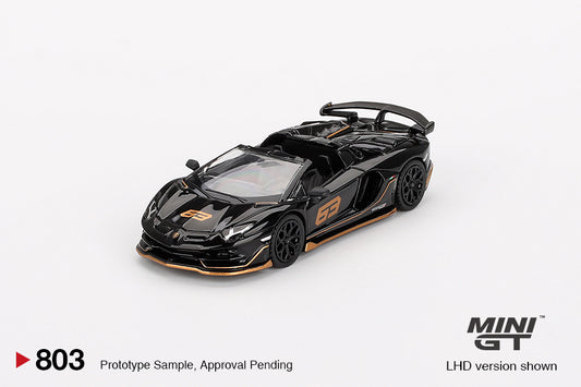 Mini GT 1/64 - Lamborghini Aventador SVJ 63 Roadster Nero Aldebaran