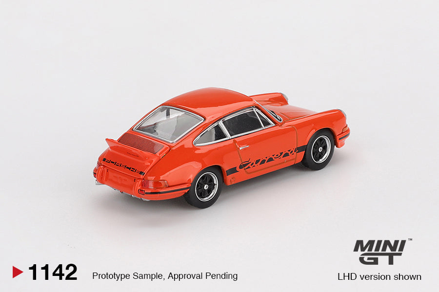 Mini GT 1/64 - Porsche 911 Carrera RS 2.7 Tangerine with Black Livery