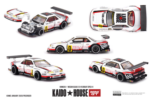 Mini GT x Kaido House 1/64 - Nissan Silvia S13-R Circuit Spec V1