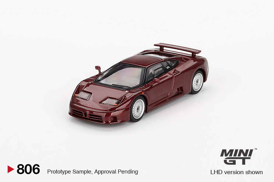 Mini GT 1/64 - Bugatti EB110 GT Dark Red Metallic