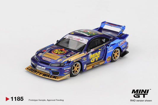 Mini GT 1/64 - Nissan LB-Super Silhouette S15 SILVIA #555 Team MINI GT Liberty Walk 2025 Formula Drift Halloween Special (BLISTER)