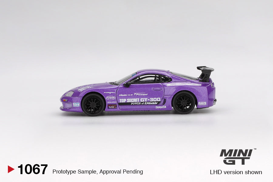 Mini GT 1/64 - Toyota Supra (A80) Top Secret GT-300 Top Secret Purple