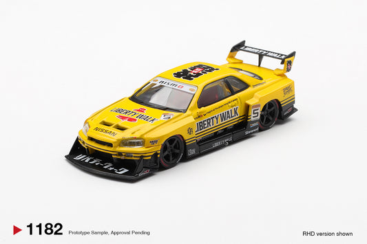 Mini GT 1/64 - Nissan LB-ER34 Super Silhouette SKYLINE Sport Yellow (BLISTER)