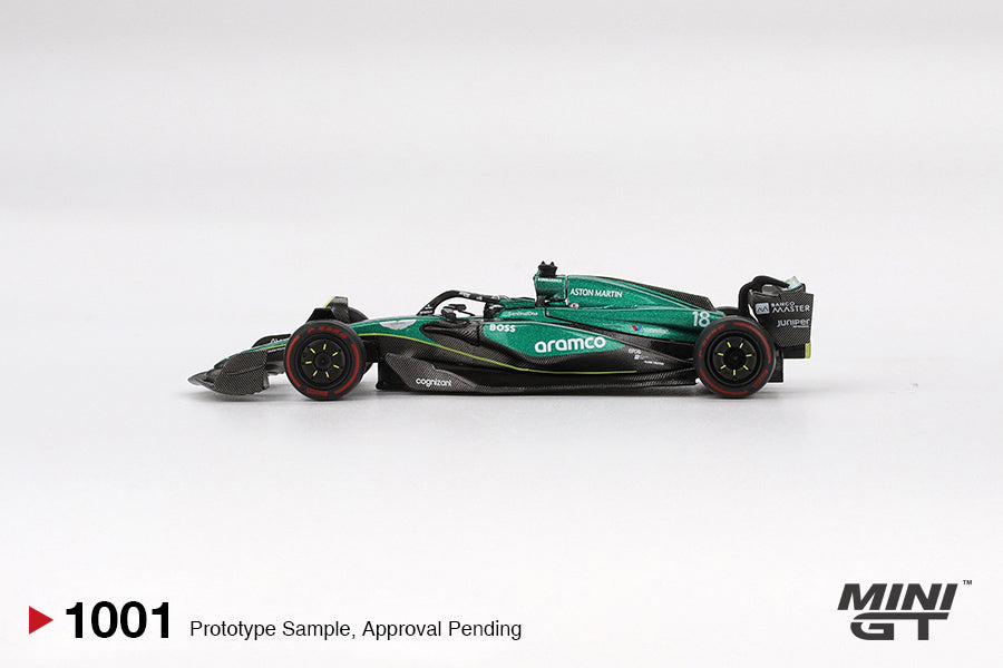 Mini GT 1/64 - Aston Martin AMR24 #18 Lance Stroll 2024 F1 2024 Bahrain GP