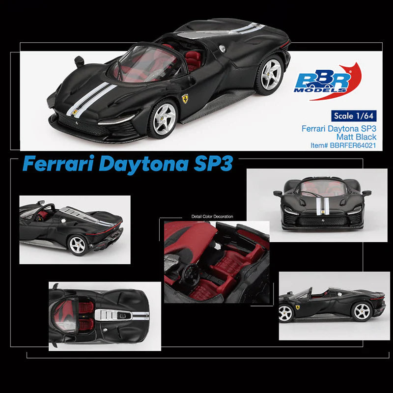 BBR Models 1/64 - Ferrari Daytona SP3 Matt Black